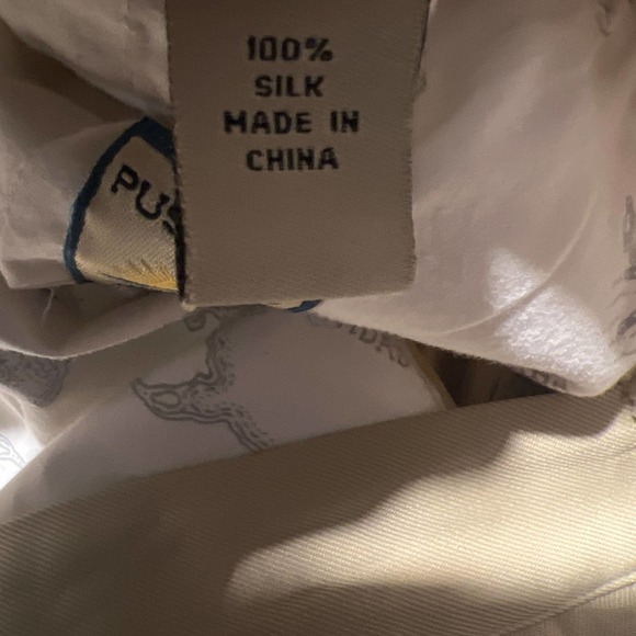 * Men’s Pusser's 100% Silk Tan Pleated Pants - Picture 4 of 4